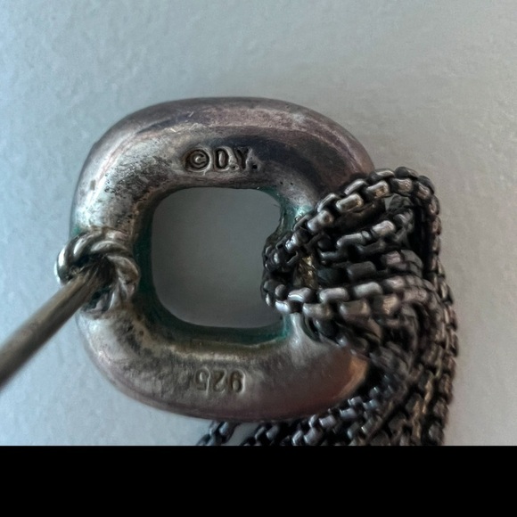 David Yurman Sterling Silver and Diamond Waterfall Earring. - Picture 3 of 6